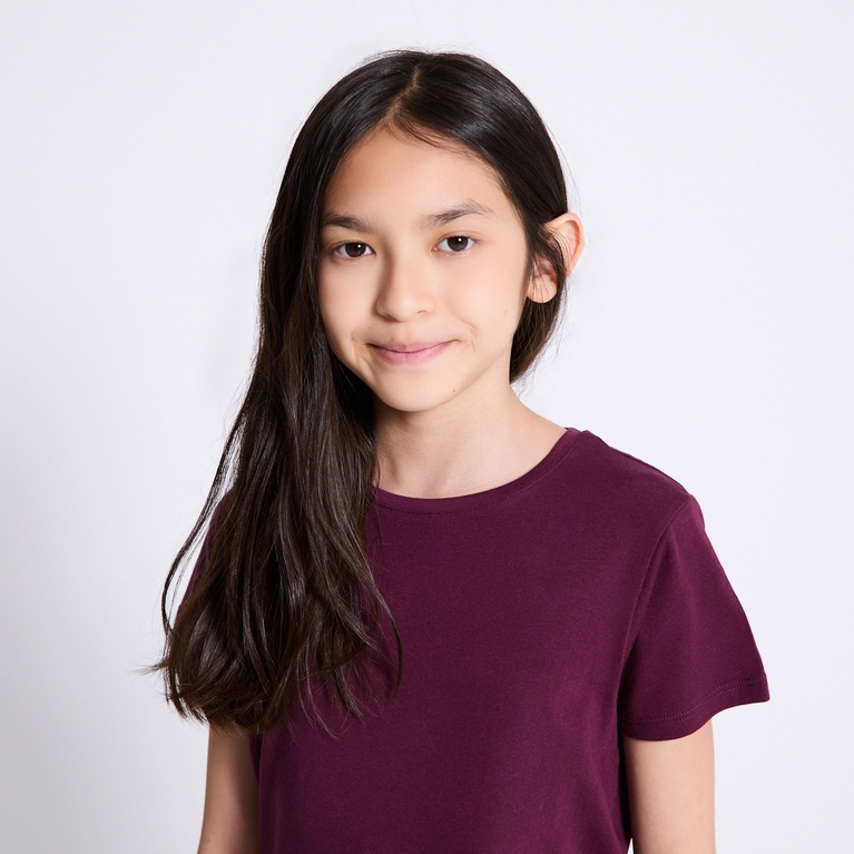 Basic tee "Filippa star" Light Burgundy